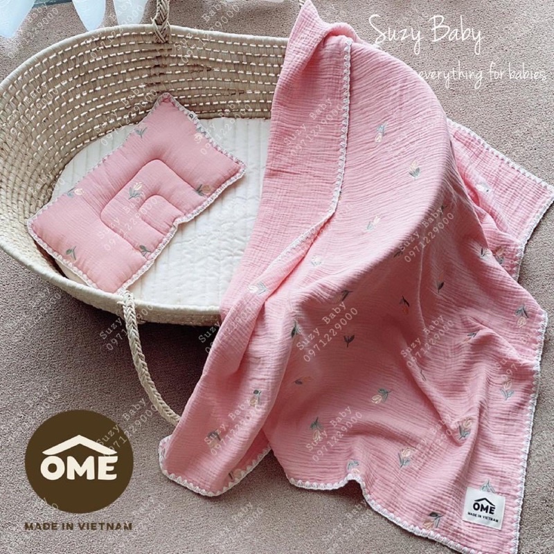 SET CHĂN + GỐI OME THÊU TAY