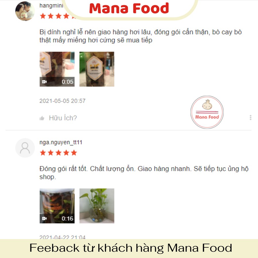 300G Khô Bò Xé Mana Food |Khô bò Sài Gòn, Bò thật - ATVSTP, Ngon,Đậm vị, Chất lượng