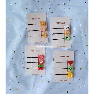 Set 3 kẹp tóc hoa quả
