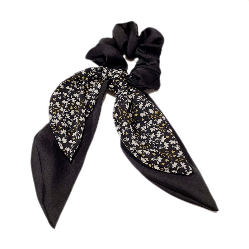 Dây Cột Tóc Cao Su Co Giãn Phối Dây Ruy Băng Thời Trang Hàn Quốc Cho Nữ