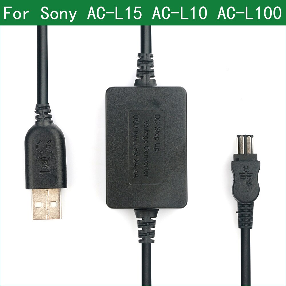 Cáp truyền động USB 5V Nguồn AC L10 L100 L15 cho Sony HXR MC1500C MC2000 MC2000U NX3 MVC FD90 FD92 F