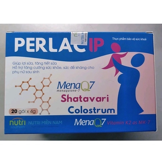 Cốm lợi sữa PERLAC IP (Hộp 20 gói) – Bổ sung VITAMIN VÀ DƯỠNG CHẤT giúp LỢI SỮA, TĂNG CHẤT LƯỢNG SỮA, TĂNG SỨC