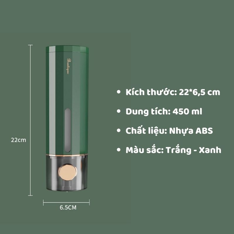 Hộp đựng xà phòng 450ml , sữa tắm , dầu gội , nước rửa tay  dán tường tiện lợi