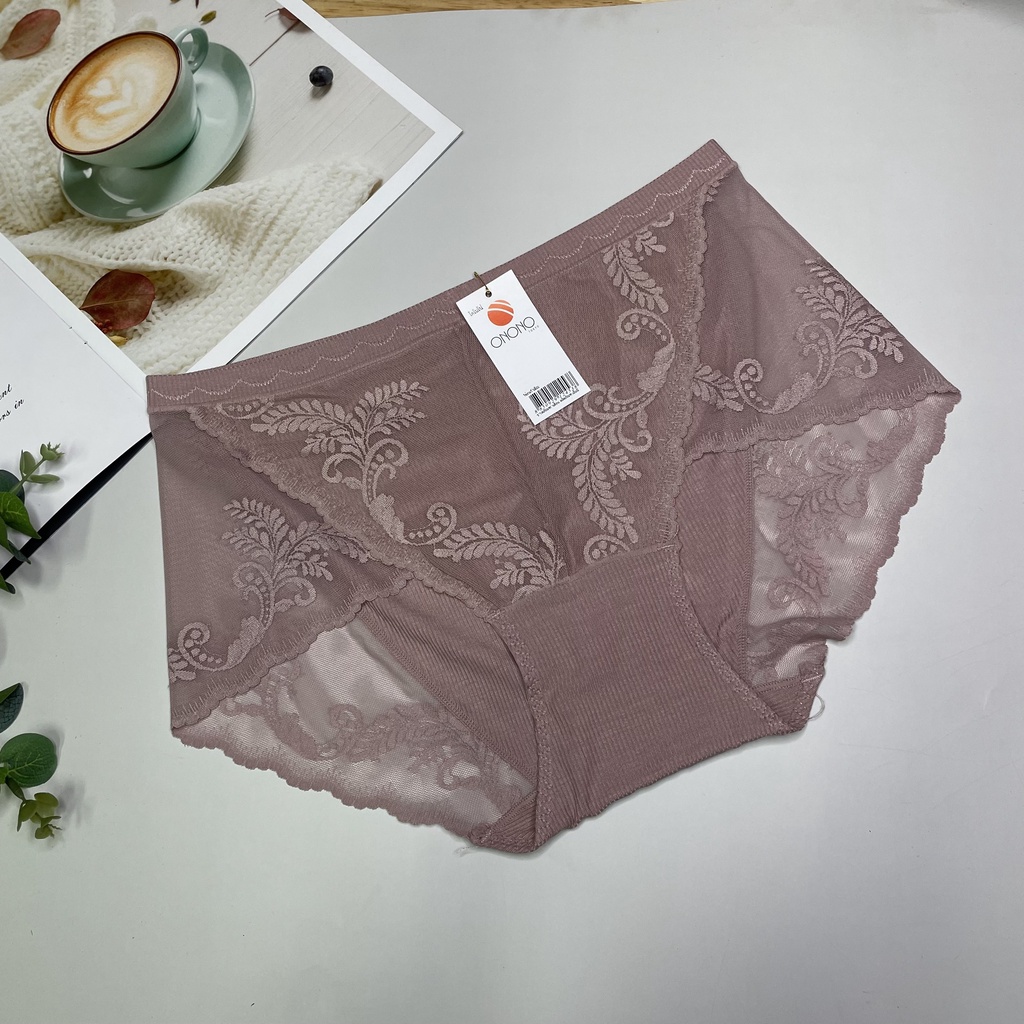 Quần lót cotton phối ren mềm đẹp , mẫu quần cạp cao form to thoải mái KGE 1029