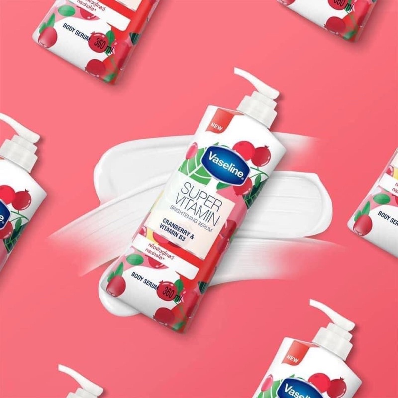 01 Chai Sữa dưỡng thể vaseline super vitamin Brightening serum 380ml Thái Lan