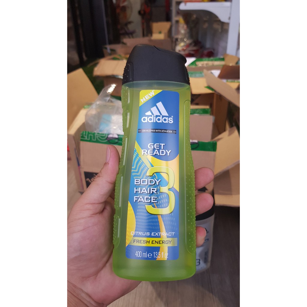 DẦU GỘI SỮA TẮM SỮA RỬA MẶT 3 IN 1 ADIDAS 400ML