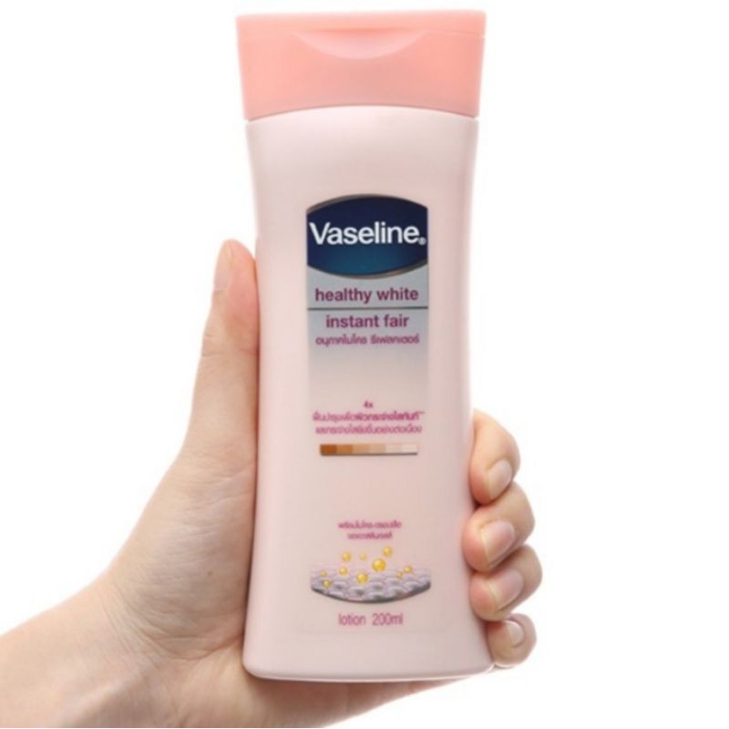 (Hàng cty)Sữa dưỡng thể làm trắng da Vaseline Healthy White Instant Fair chai 200ml