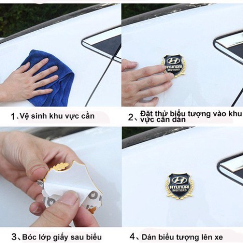 Logo bông lúa theo hãng xe thép không gỉ mạ màu