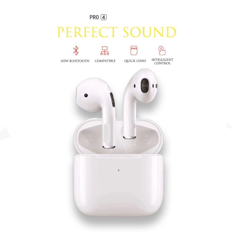 【COD】[SaleXả hàng] Tai nghe bluetooth không dây PRO4 MintTech, Bluetooth 5.0 âm thanh cực tốt Đàm thoại sắc nét, nhét tai thời trang cho iphone, android samsung, oppo, xiaomi, sony, vsmart tai nghe nhet tai âm thanh HD bass mạnh, pin trâu, pro 4 2020