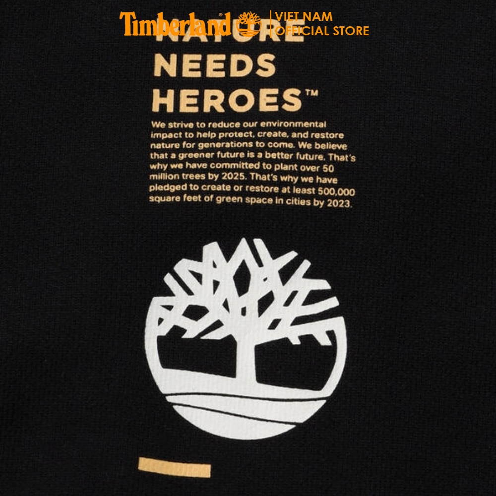 [SALE] Timberland Áo Hoodie Nam Nature Needs Heroes™ Full-Zip Hooded Sweatshirt (Regular) - Black - TB0A62W9 AP-FP