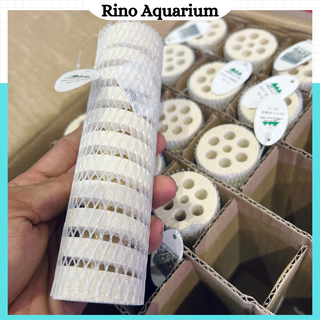 Sứ Lọc Thanh Củ Sen Thế Hệ 2 Kích Thước 4x16cm | Sứ Lọc Mountain Tree Lotus Root Bacteria House Cho Hồ Cá Thủy Sinh