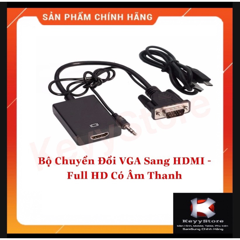 ❤FreeShip❤ Cáp chuyển đổi VGA sang HDMI Có Audio - Hàng chất lượng - VGA TO HDMI