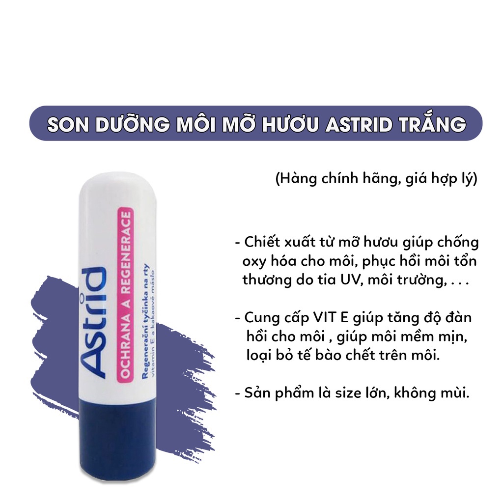 Son dưỡng môi mỡ hươu Astrid Lip Balm
