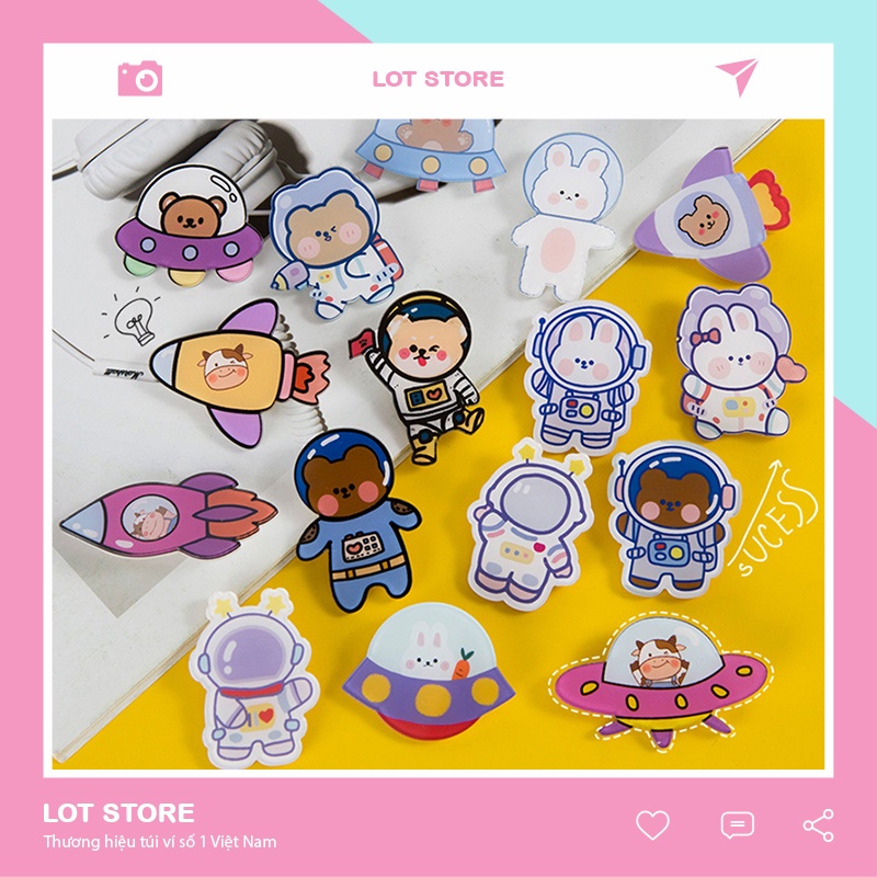 Pin cài áo sticker phụ kiện trang trí túi xách balo đáng yêu LOT STORE ST1200