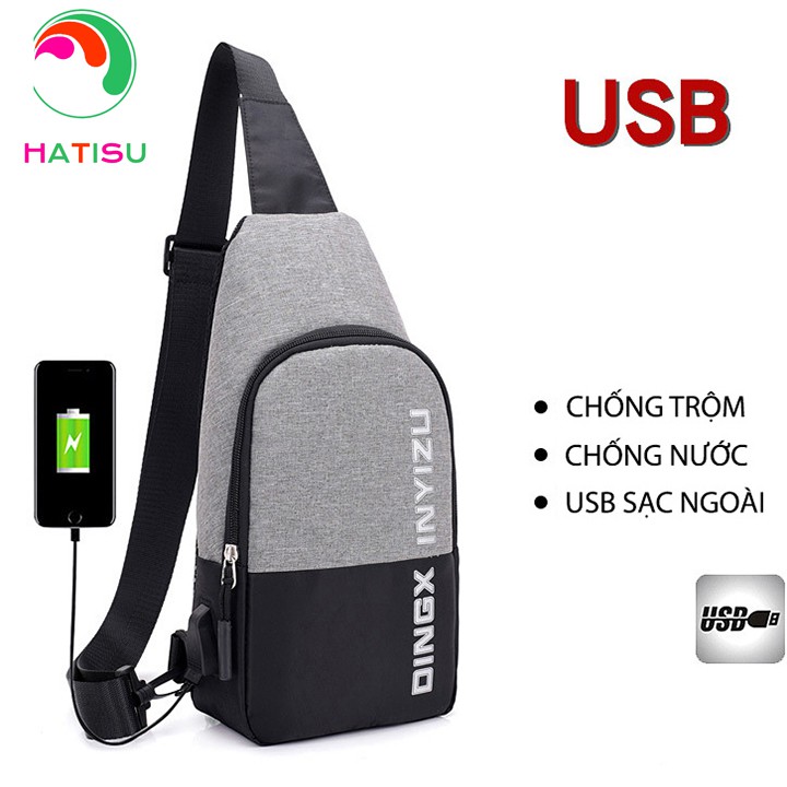 [XẢ KHO 3 NGÀY] Túi đeo chéo Đa Năng Hàn Quốc DC601 sạc USB HATISU | BigBuy360 - bigbuy360.vn