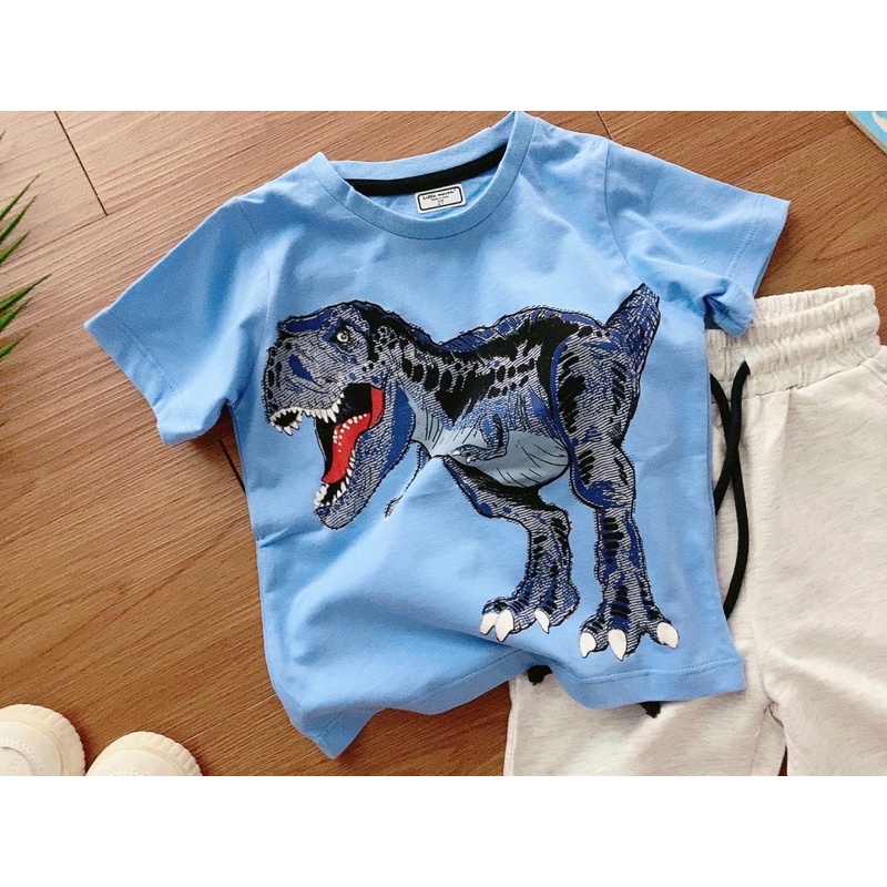 Bộ short Little Maven khủng long bé trai-MS125