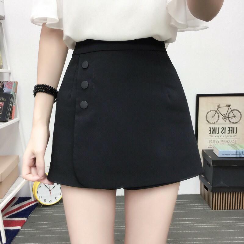 Quần giả váy chữ A phối 3 hàng cúc Heppy _99