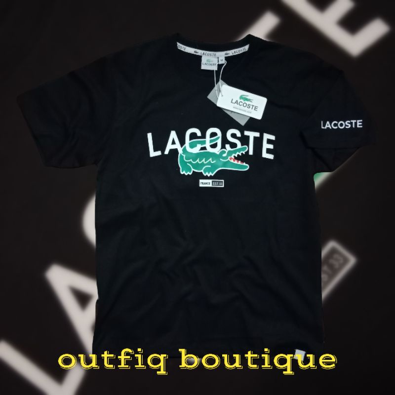 Áo Thun In Chữ Lacoste + tag01 Cho Cặp Đôi