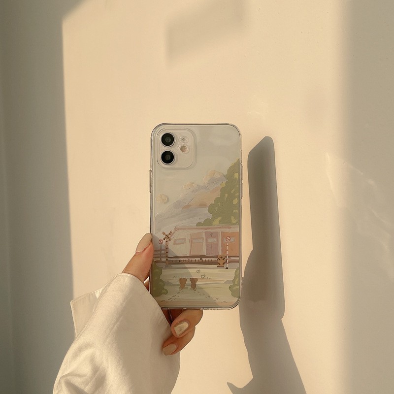 Ốp lưng iphone Gấu Ở Ga Tàu 11promax/ 11/ 7/8/ 7plus/ 8plus/ x/ xs/ xsmax/ 12/ 12pro/ 12promax/ 13/ 13pro/ 13promax