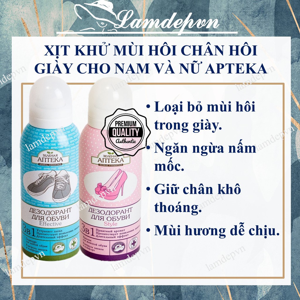 Khử mùi hôi chân khi đi giày APTEKA
