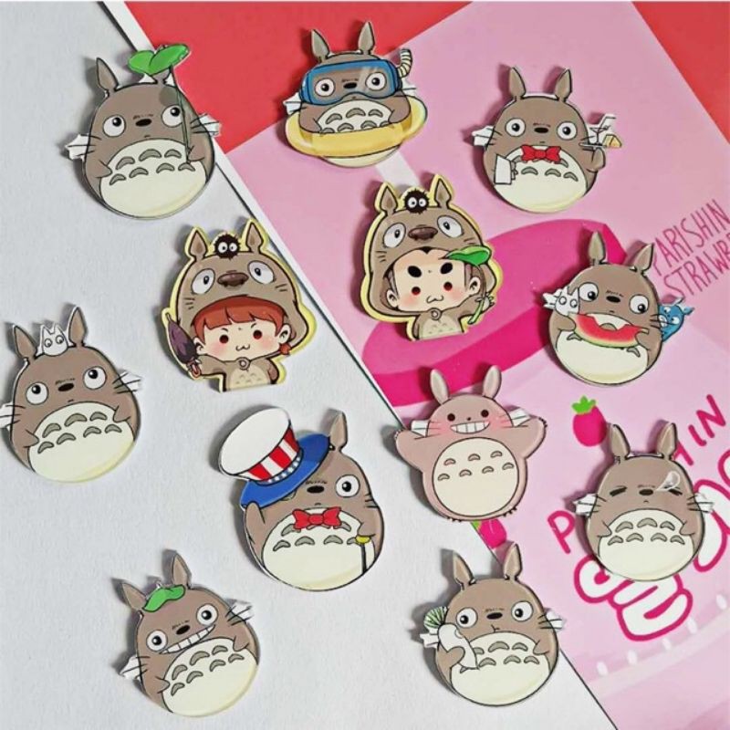 Huy hiệu Sticker TOTORO trang trí cặp, balo, túi, cài áo xịn xò nhất (ngẫu nhiên)