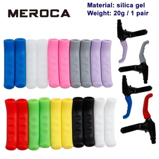 Meroca 1 cặp tay phanh xe đạp tay phanh xe đạp bằng silicon bảo vệ bọc tay phanh xe đạp