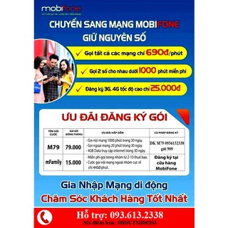 Sim 3G/4G tỷ phút mobi data thả ga