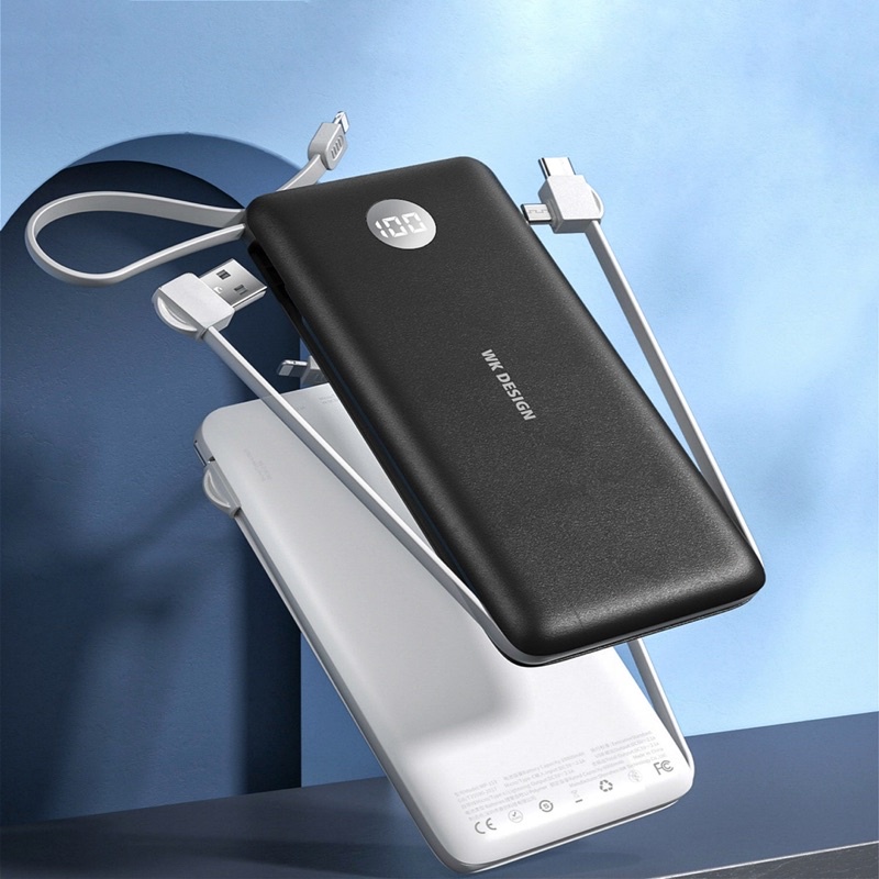 Pin sạc Dự Phòng WK Hongkong kèm dây màn Led 10.000 mAH (power bank)  WP-153 PD chính hãng tại nguyễn gia group quận 5: