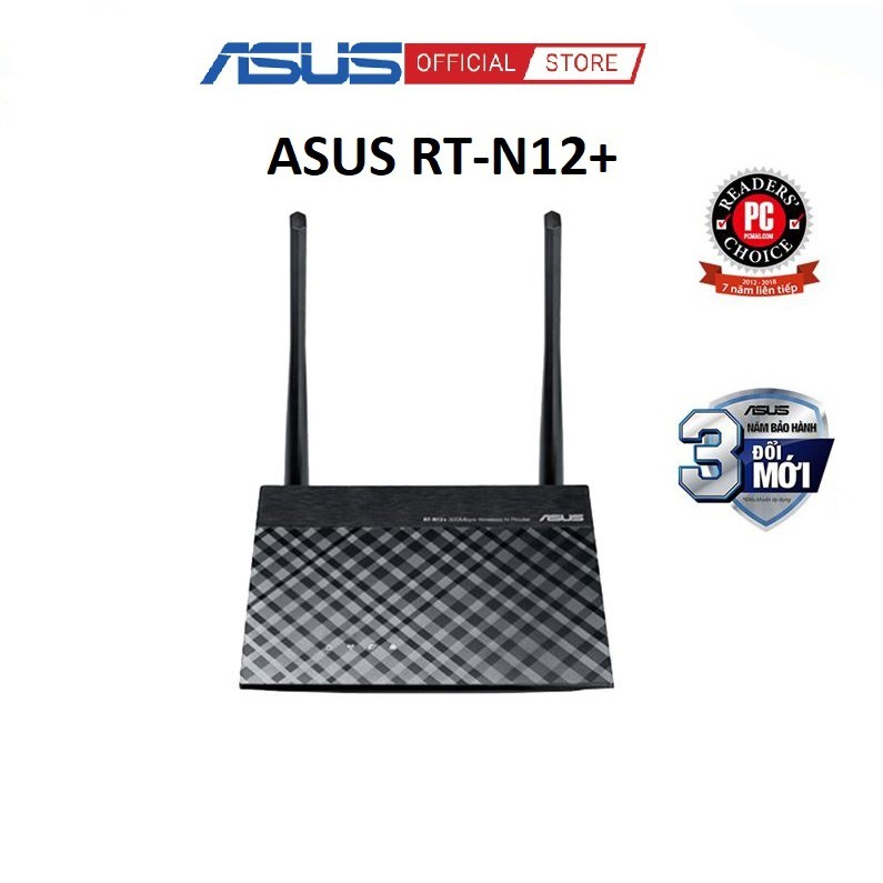 Router wifi ASUS RT-N12+ Wireless N300Mbps - chính hãng BH 3 năm