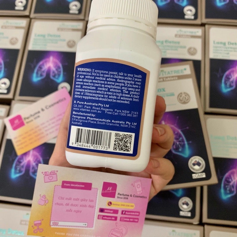 [CHÍNH HÃNG][ ÚC] VIÊN HỖ TRỢ P.H.Ổ.I LUNG DETOX VITATREE