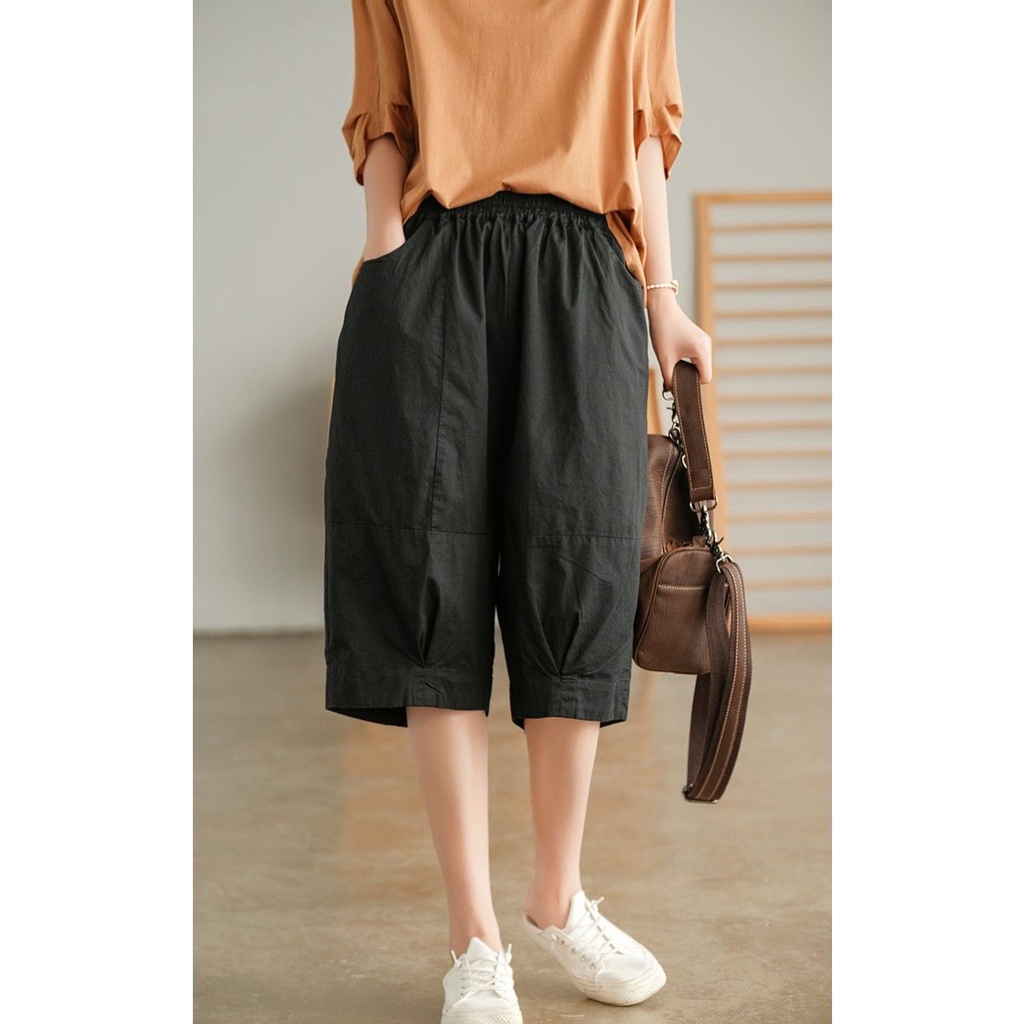 Quần Lửng Dáng Rộng Thời Trang Mùa Hè Mới 2022 Cho Nữ Size M-2xl