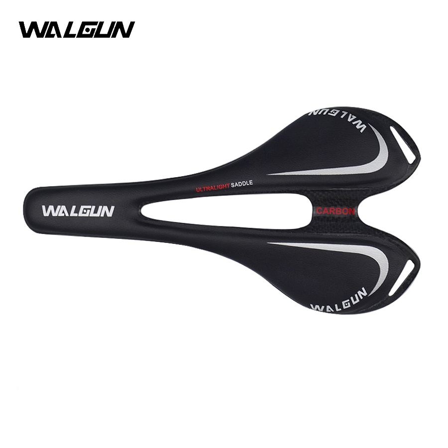 Yên xe đạp leo núi WALGUN sợi carbon mềm mại siêu nhẹ thoáng khí cao cấp