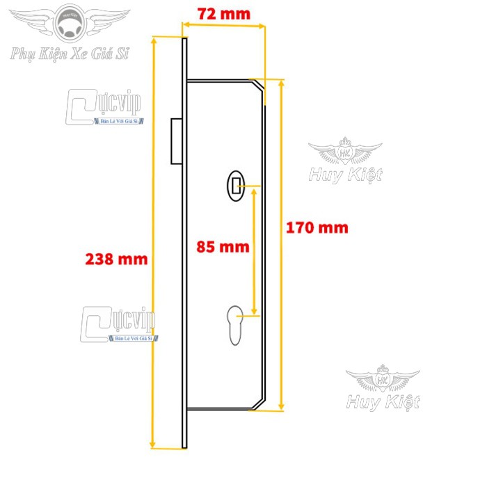 [GIÁ HỦY DIỆT] Ổ Khóa Cửa Chính Tay Gạt Cho Cửa Gỗ, Cửa Sắt, Cửa Nhôm Five Stars 001SS MS3201