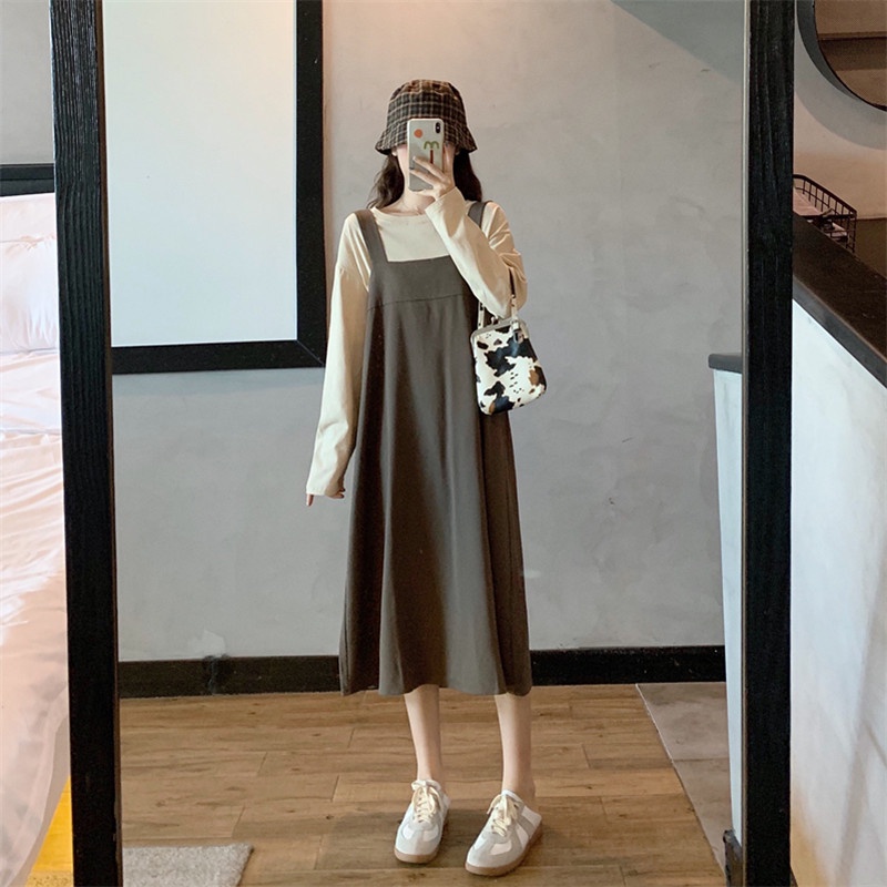 Váy Yếm Dáng Dài Phong Cách Hàn Quốc Siêu Xinh Y818-Lolla_Fashion