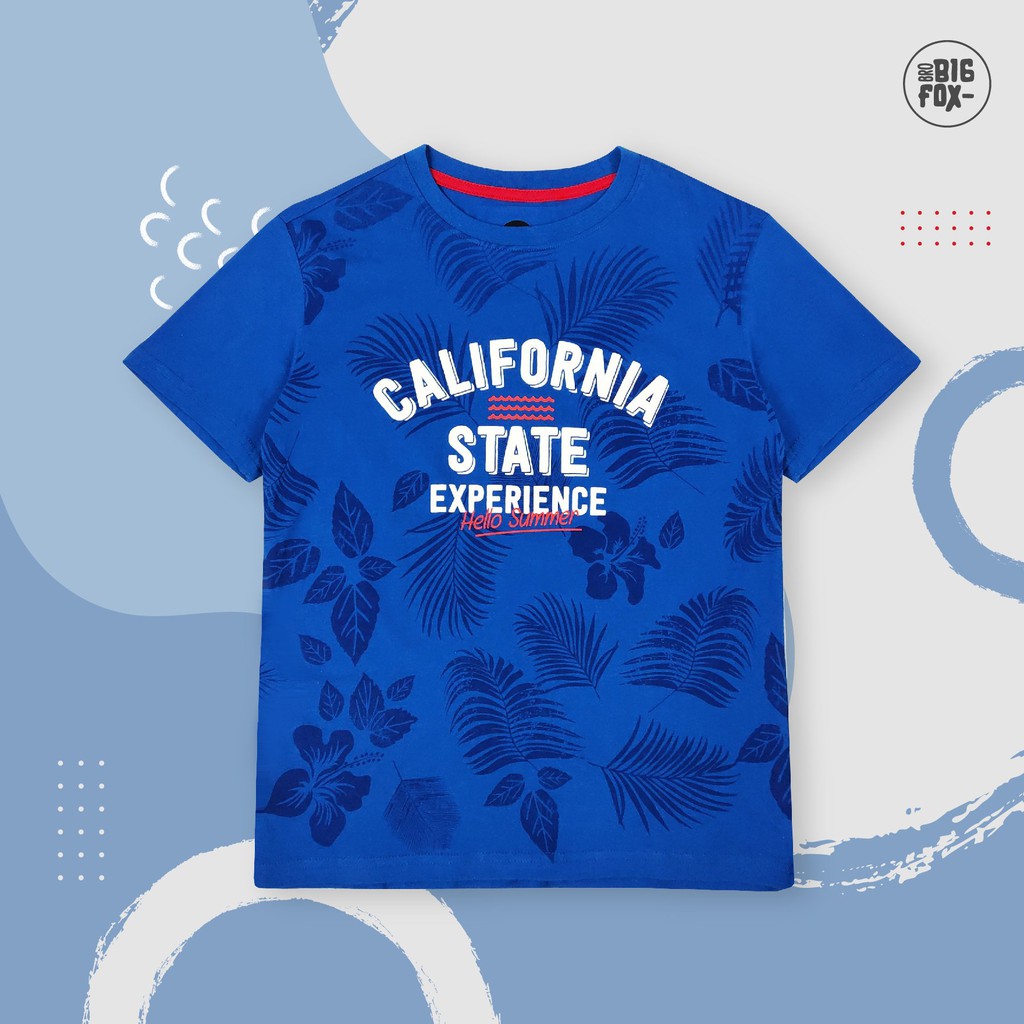 [MÃ MISSME10K GIẢM 10K ĐƠN 50K] Áo Bé Trai Bigfox, Áo Phông Trẻ Em Mùa Hè California State, Chất Cotton Xuất