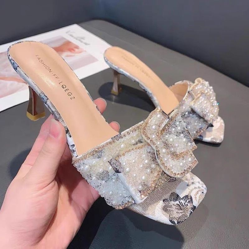 Order_ Cao gót hở mũi vuông đế nhọn 7cm siêu xinh