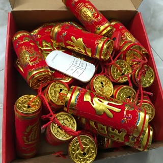 PHÁO ĐIỆN TỬ QUẢ PHÁO SIZE ĐAỊ 2 MÉT 4 LOA CÓ REMOTE SMANO BOY HOẢ TỐC