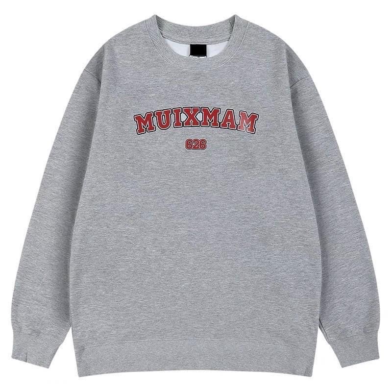 ÁO SWEATER NỈ XÁM MUIXMAN - freesize