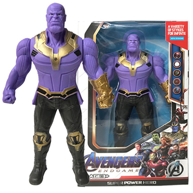 Mô Hình Nhân Vật Siêu Anh Hùng Marvel Avengers 4 Light Iron Man Thanos 15cm