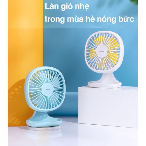 [3 MỨC TỐC ĐỘ] QUẠT BASEUS PUDDING-SHAPED CHÍNH HÃNG - QUẠT MINI ĐỂ BÀN CHỐNG ỒN | BigBuy360 - bigbuy360.vn