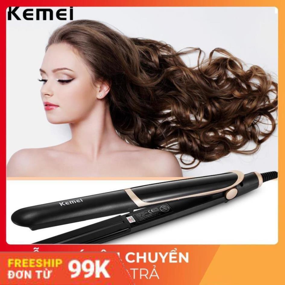 [Giảm 50%]  Máy Duỗi Uốn Tóc Bằng Tia Hồng Ngoại KEMEI 2219