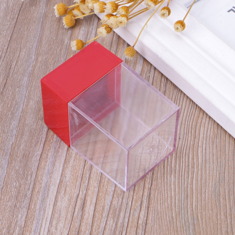 1 Hộp Đựng Giấy Tờ Hình Vuông Có Kẹp Màu Sắc Ngẫu Nhiên