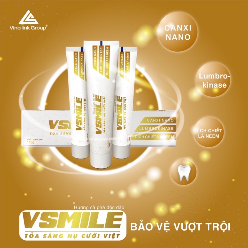 KEM ĐÁNH RĂNG VSMILE - TỎA SÁNG NỤ CƯỜI VIỆT NAM