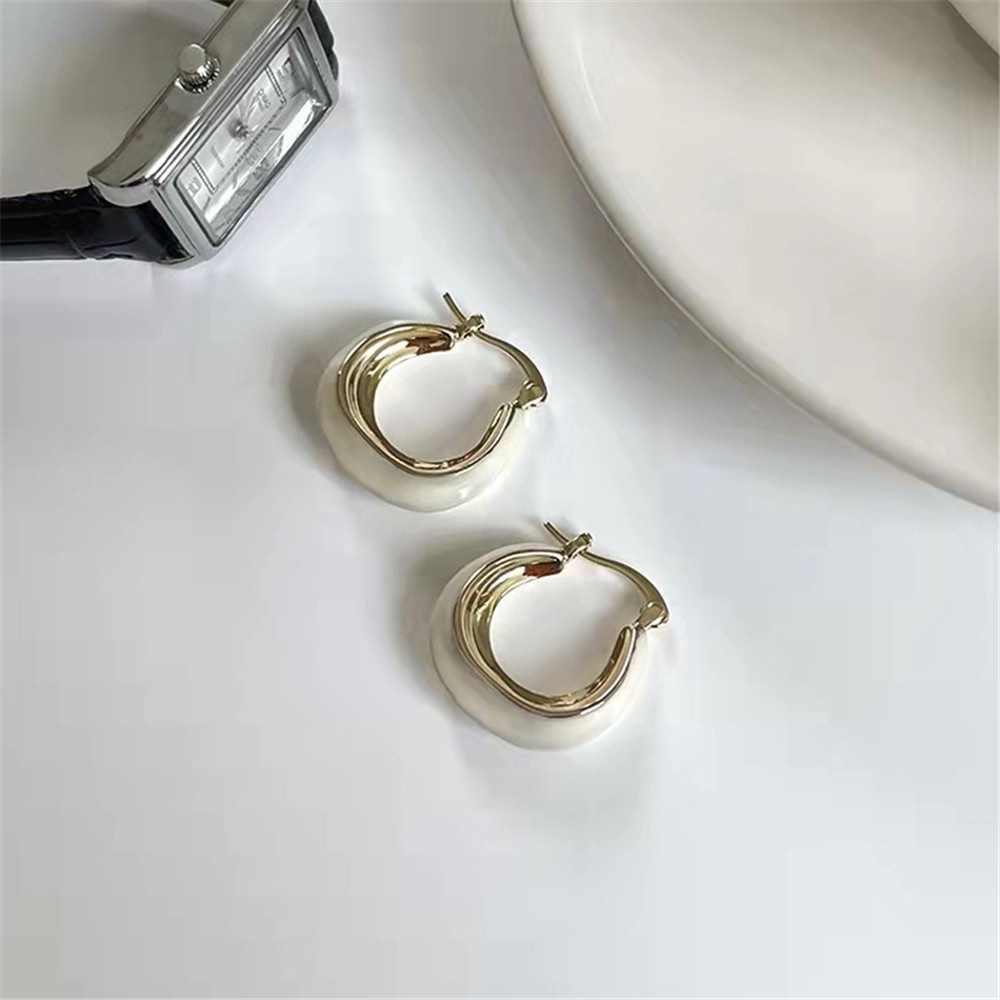 Bông Tai Mạ Bạc 925 Hình Tròn Đính Đá Thời Trang Cho Nữ