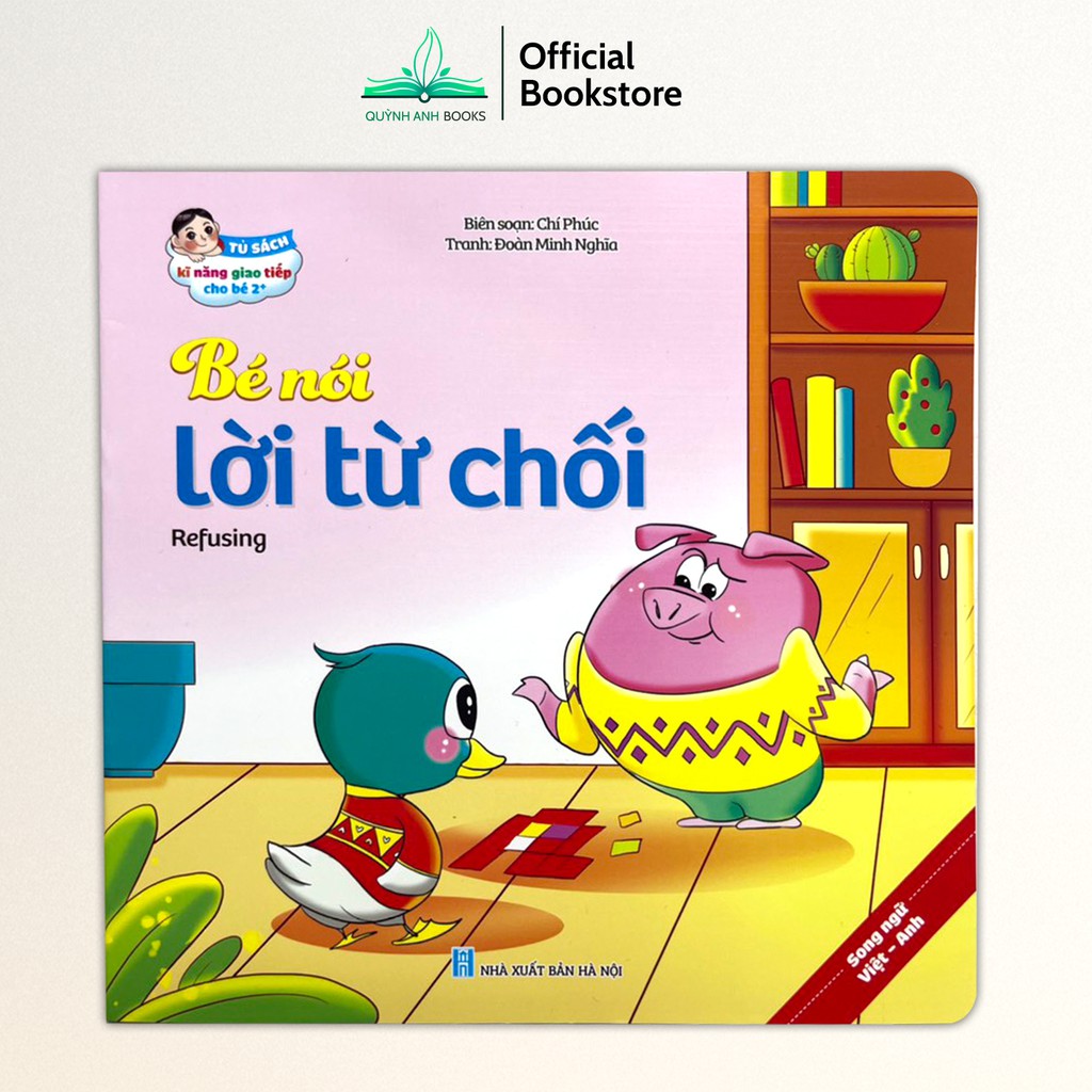 Sách - Truyện tranh kỹ năng giao tiếp ứng xử cho bé từ 2 tuổi song ngữ Việt Anh (Bộ 10 quyển) - NPH Việt Hà