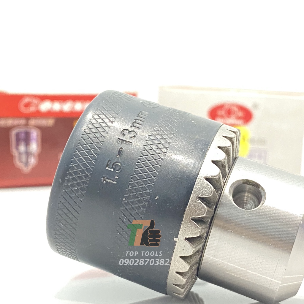 Đầu kẹp mũi khoan, đầu kẹp mũi khoan 13mm có khoá, chuôi ren 1/2 ‘ dùng cho khoan điện, khoan pin và bulong