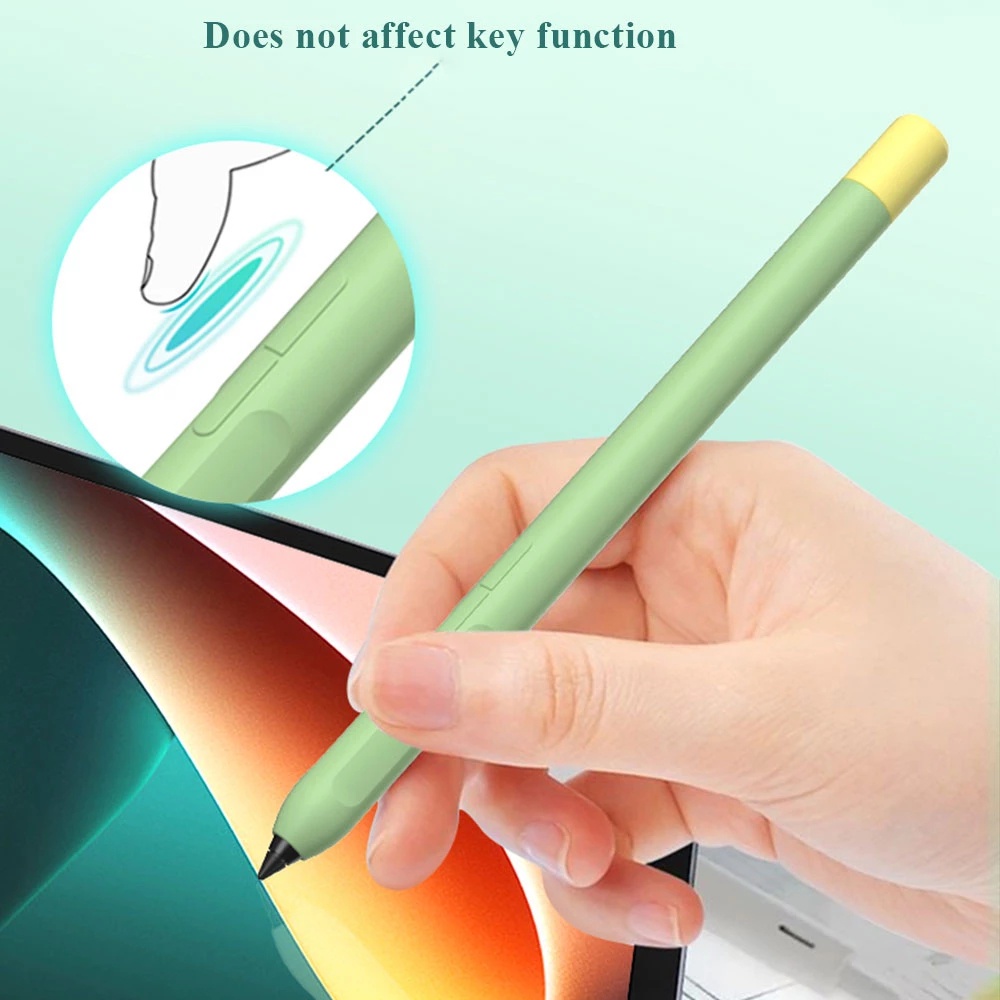 Vỏ Bảo Vệ Bút Cảm Ứng Apple Pencil 1 2 Bằng Silicon Chống Trượt / Chống Rơi Phối Màu Dễ Thương