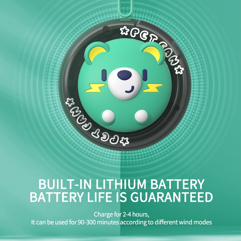 Quạt Đeo Cổ Cầm Tay Không Cánh Hoạt Hình Sạc usb Tiện Dụng