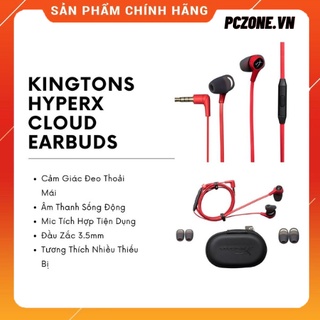 Tai nghe nhét tai Gaming Kingtons HyperX Cloud Earbuds đỏ - Chính Hãng Bảo Hành 24 Tháng