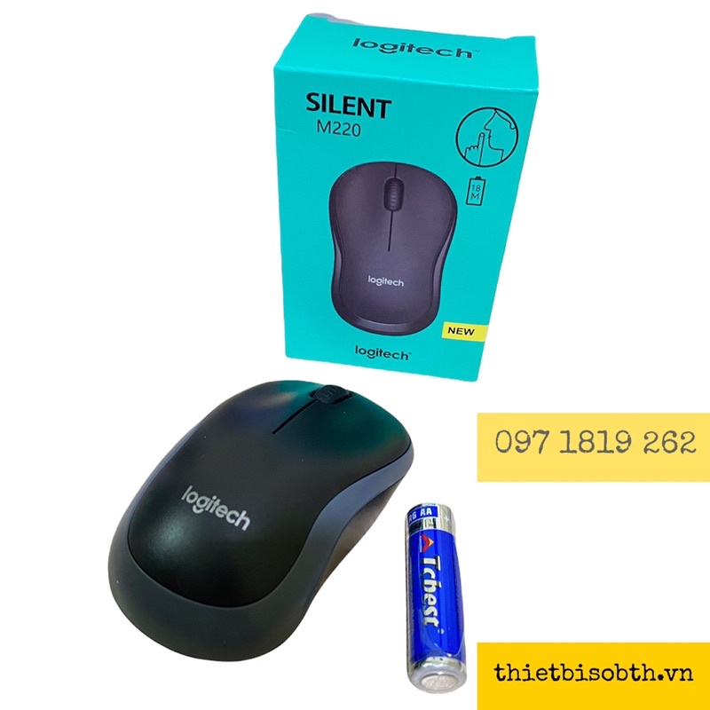 Chuột máy tính ko dây laptop Logitech M220 không tiếng động có nút tắt on off cực dễ thương cute AKIKI AKM220